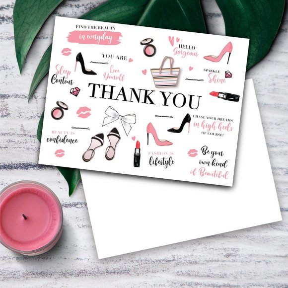 Fashion Thank You Cards - Large (25ct) - Picture 2 of 4